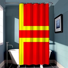 Normandy Flag Shower Curtain 36  X 72  (stall)  by tony4urban