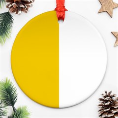 Antrim Flag Round Ornament (two Sides)