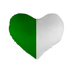 Fermanagh Flag Standard 16  Premium Flano Heart Shape Cushions by tony4urban