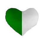 Fermanagh Flag Standard 16  Premium Flano Heart Shape Cushions Front