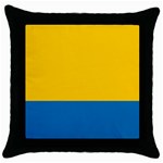 Opolskie Flag Throw Pillow Case (Black) Front