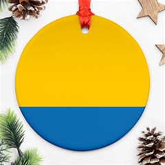 Opolskie Flag Round Ornament (two Sides) by tony4urban