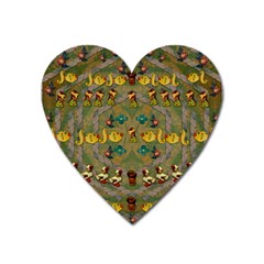 Fishes Admires All Freedom In The World And Feelings Of Security Heart Magnet by pepitasart