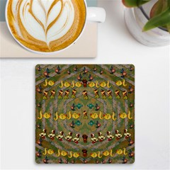 Fishes Admires All Freedom In The World And Feelings Of Security Uv Print Square Tile Coaster  by pepitasart