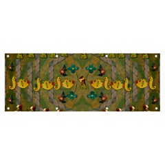 Fishes Admires All Freedom In The World And Feelings Of Security Banner And Sign 8  X 3  by pepitasart