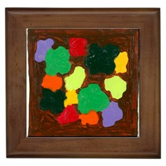 Flowers Framed Ceramic Tile