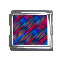 Striped Colorful Abstract Pattern Mega Link Italian Charm (18mm) by dflcprintsclothing