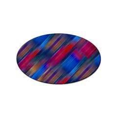 Striped Colorful Abstract Pattern Sticker Oval (10 Pack)