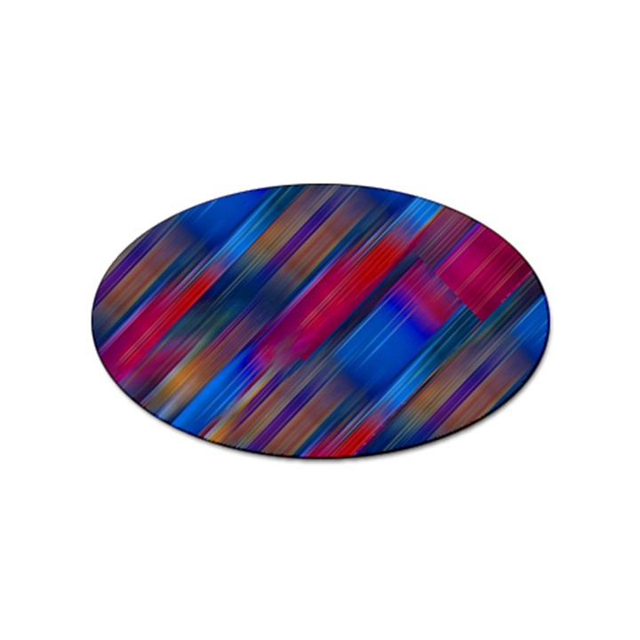 Striped Colorful Abstract Pattern Sticker Oval (10 pack)