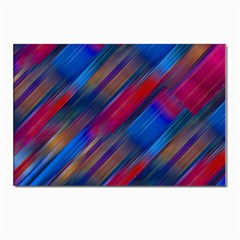 Striped Colorful Abstract Pattern Postcards 5  X 7  (pkg Of 10)