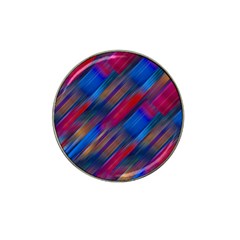 Striped Colorful Abstract Pattern Hat Clip Ball Marker by dflcprintsclothing