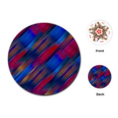 Striped Colorful Abstract Pattern Playing Cards Single Design (round) by dflcprintsclothing