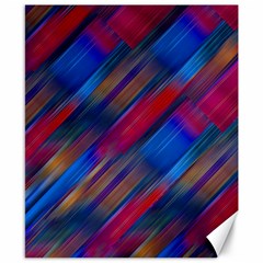 Striped Colorful Abstract Pattern Canvas 8  X 10  by dflcprintsclothing