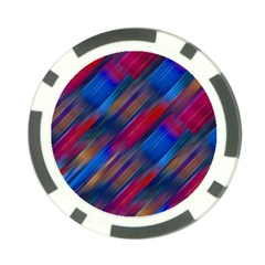 Striped Colorful Abstract Pattern Poker Chip Card Guard by dflcprintsclothing