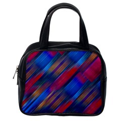 Striped Colorful Abstract Pattern Classic Handbag (one Side)