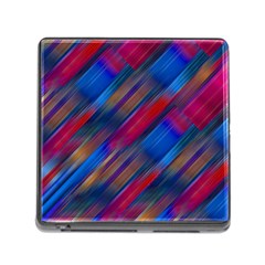 Striped Colorful Abstract Pattern Memory Card Reader (square 5 Slot)