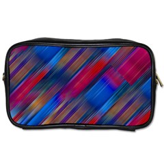 Striped Colorful Abstract Pattern Toiletries Bag (two Sides)