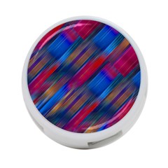 Striped Colorful Abstract Pattern 4-port Usb Hub (one Side)