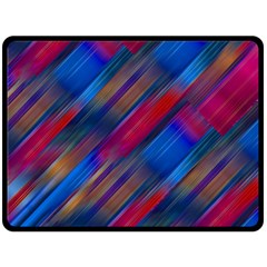 Striped Colorful Abstract Pattern One Side Fleece Blanket (large) by dflcprintsclothing