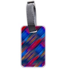 Striped Colorful Abstract Pattern Luggage Tag (two Sides)