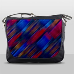 Striped Colorful Abstract Pattern Messenger Bag by dflcprintsclothing