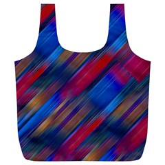 Striped Colorful Abstract Pattern Full Print Recycle Bag (xl)