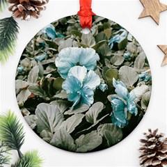 Flowers And Leaves Colored Scene Ornament (round) by dflcprintsclothing