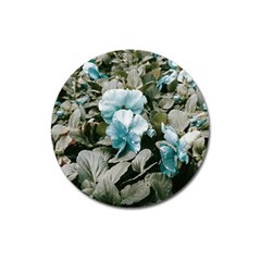 Flowers And Leaves Colored Scene Magnet 3  (round) by dflcprintsclothing