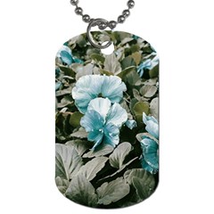 Flowers And Leaves Colored Scene Dog Tag (one Side) by dflcprintsclothing