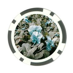 Flowers And Leaves Colored Scene Poker Chip Card Guard by dflcprintsclothing