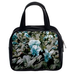 Flowers And Leaves Colored Scene Classic Handbag (two Sides)