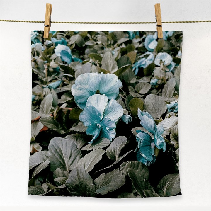 Flowers And Leaves Colored Scene Face Towel