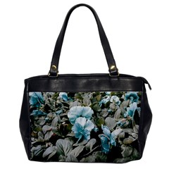 Flowers And Leaves Colored Scene Oversize Office Handbag by dflcprintsclothing