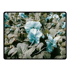 Flowers And Leaves Colored Scene One Side Fleece Blanket (small)