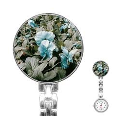 Flowers And Leaves Colored Scene Stainless Steel Nurses Watch by dflcprintsclothing