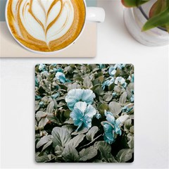 Flowers And Leaves Colored Scene Uv Print Square Tile Coaster  by dflcprintsclothing