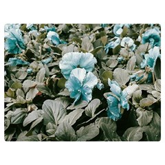 Flowers And Leaves Colored Scene One Side Premium Plush Fleece Blanket (extra Small) by dflcprintsclothing