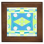 Bohemian Chintz 20 - Pastel Green Blue Pink Framed Tile Front