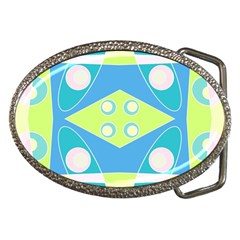 Bohemian Chintz 20 - Pastel Green Blue Pink Belt Buckles by Mazipoodles