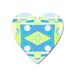 Bohemian Chintz 20 - Pastel Green Blue Pink Heart Magnet Front