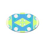 Bohemian Chintz 20 - Pastel Green Blue Pink Sticker Oval (100 pack) Front