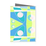 Bohemian Chintz 20 - Pastel Green Blue Pink Mini Greeting Cards (Pkg of 8) Left