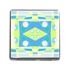 Bohemian Chintz 20 - Pastel Green Blue Pink Memory Card Reader (square 5 Slot) by Mazipoodles