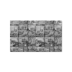 Paris Souvenirs Black And White Pattern Sticker Rectangular (100 Pack)