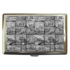 Paris Souvenirs Black And White Pattern Cigarette Money Case by dflcprintsclothing