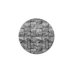 Paris Souvenirs Black And White Pattern Golf Ball Marker (4 Pack) by dflcprintsclothing