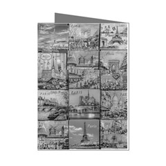 Paris Souvenirs Black And White Pattern Mini Greeting Cards (pkg Of 8) by dflcprintsclothing