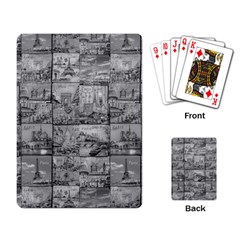 Paris Souvenirs Black And White Pattern Playing Cards Single Design (rectangle)