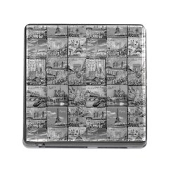 Paris Souvenirs Black And White Pattern Memory Card Reader (square 5 Slot) by dflcprintsclothing