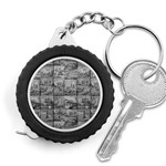 Paris Souvenirs Black And White Pattern Measuring Tape Front